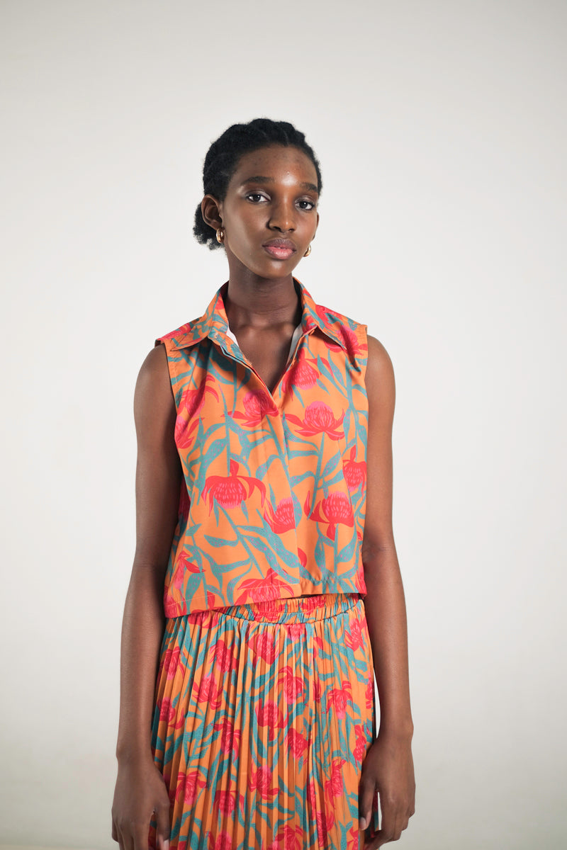 Kleia Boxy Top in Canna