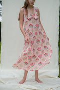 Ava Big Collar Dress in Peony