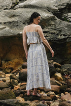 Remy Top in Blue Embroidered