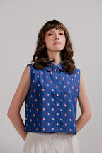 Tango Top in Navy Spades Penelope