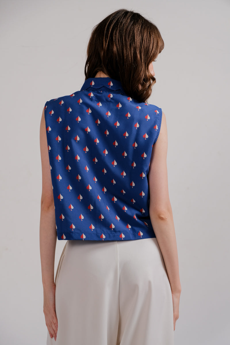 Tango Top in Navy Spades Penelope