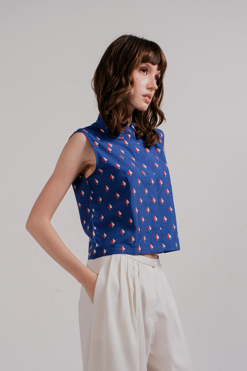 Tango Top in Navy Spades Penelope
