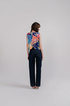 Tarra Reversible Top In Alice Spring Persian Blue