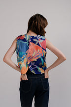 Tarra Reversible Top In Alice Spring Persian Blue