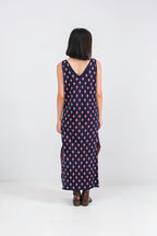 Amalie Knit Dress in Navy Spades