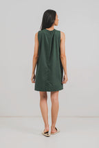 Mindee Mini Dress in Forest Green
