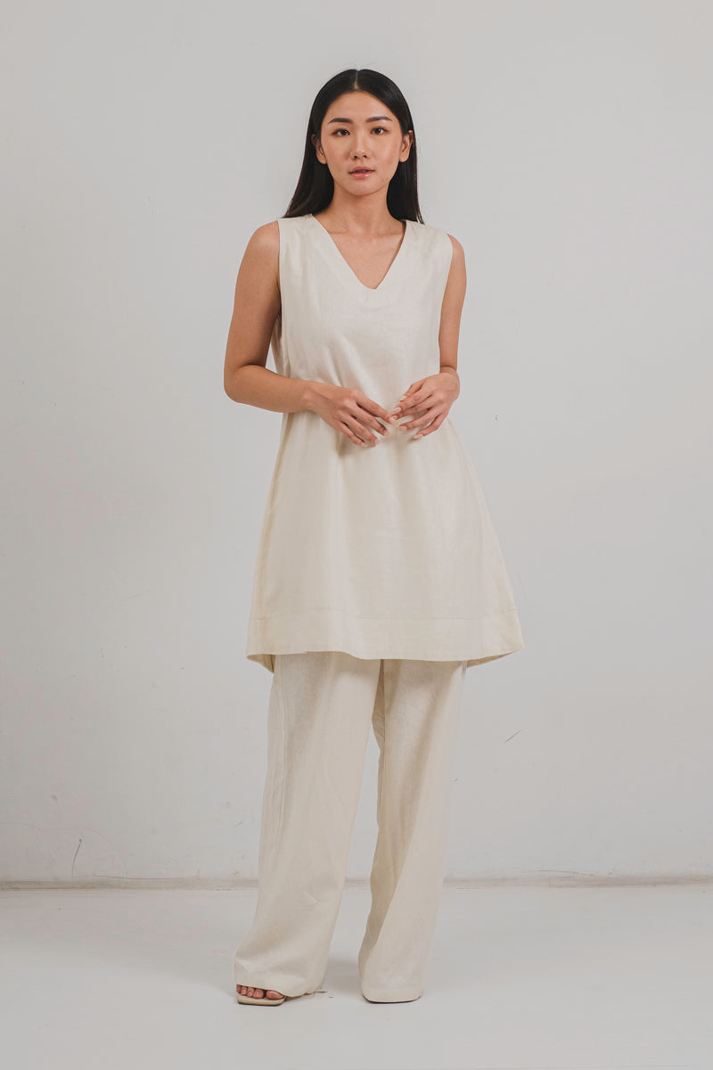 Mindee Mini Dress in Eggwhite