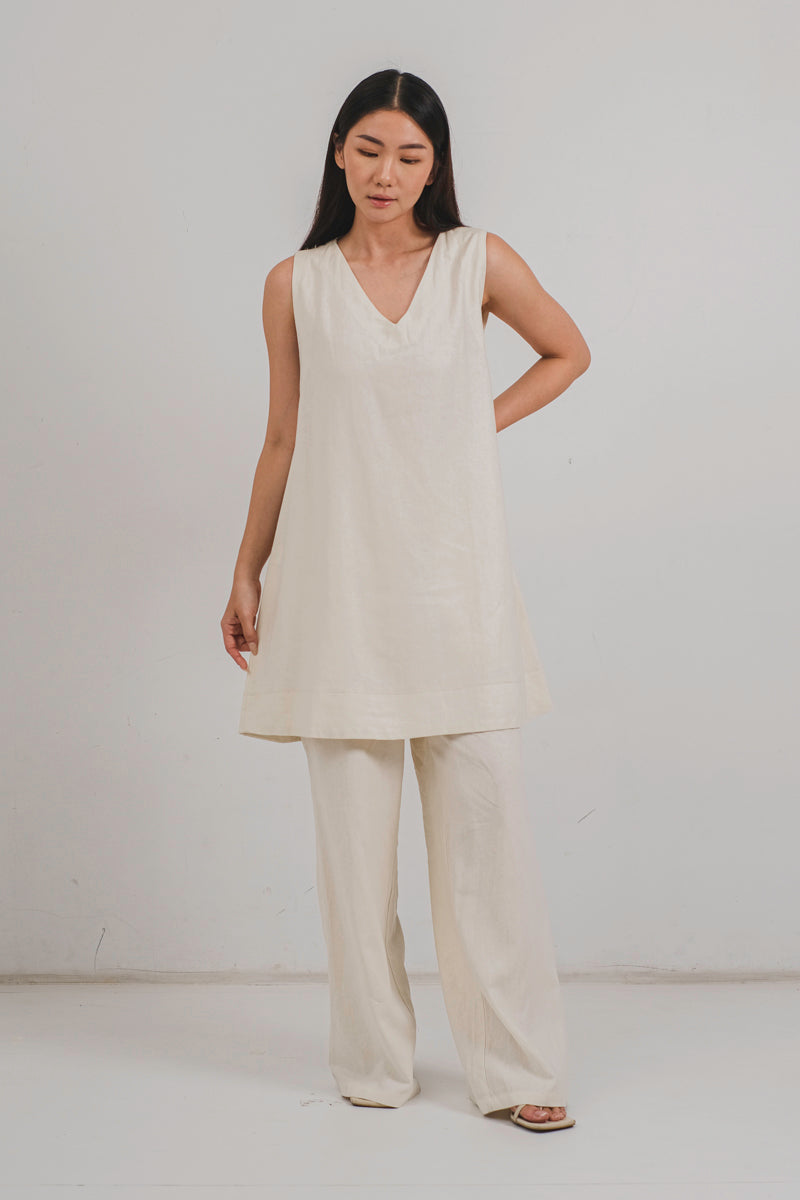 Mindee Mini Dress in Eggwhite