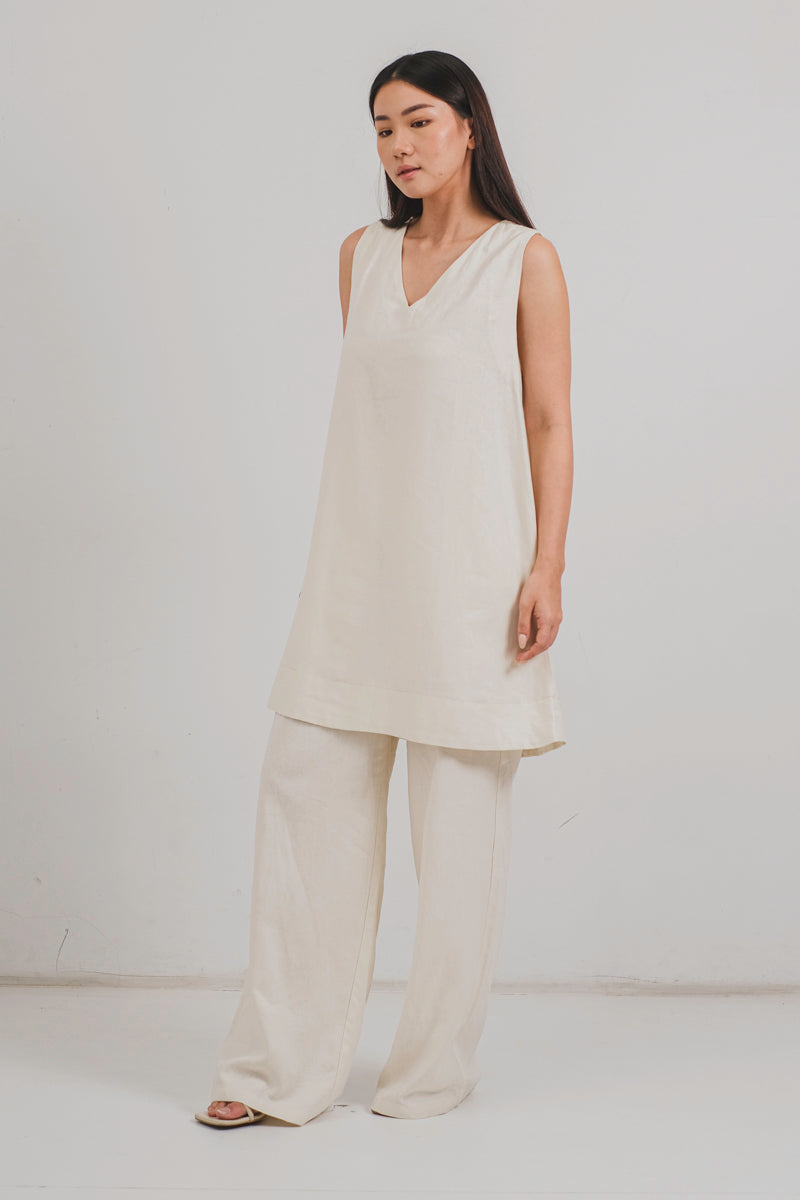 Mindee Mini Dress in Eggwhite