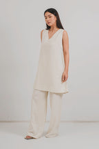 Mindee Mini Dress in Eggwhite
