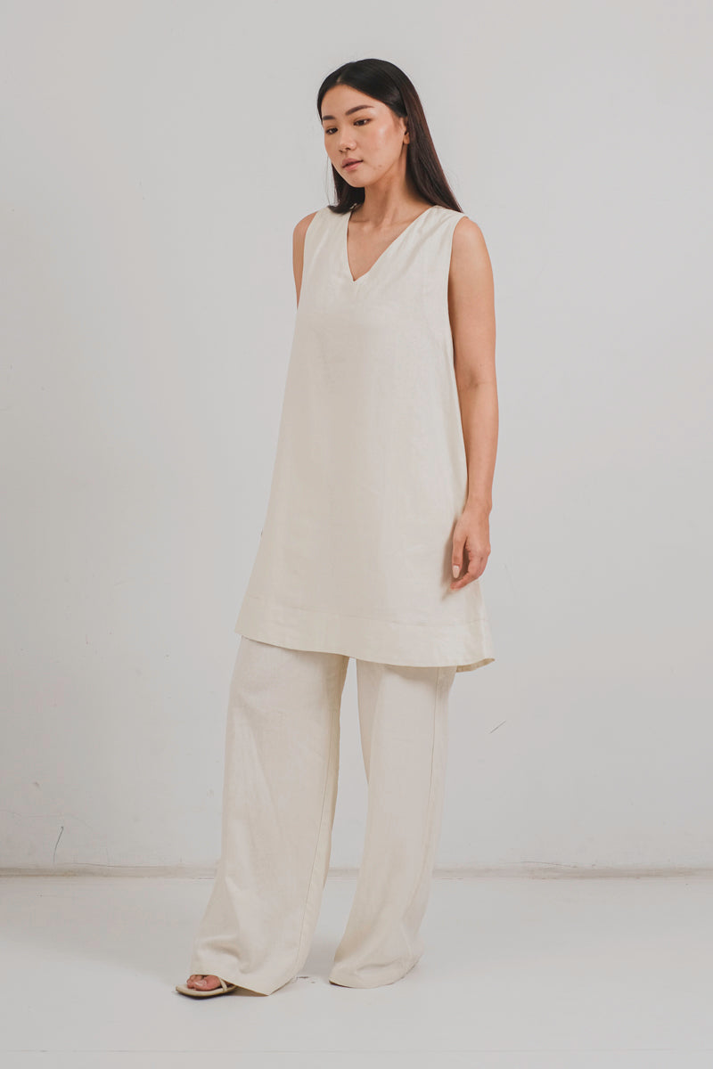 Mindee Mini Dress in Eggwhite