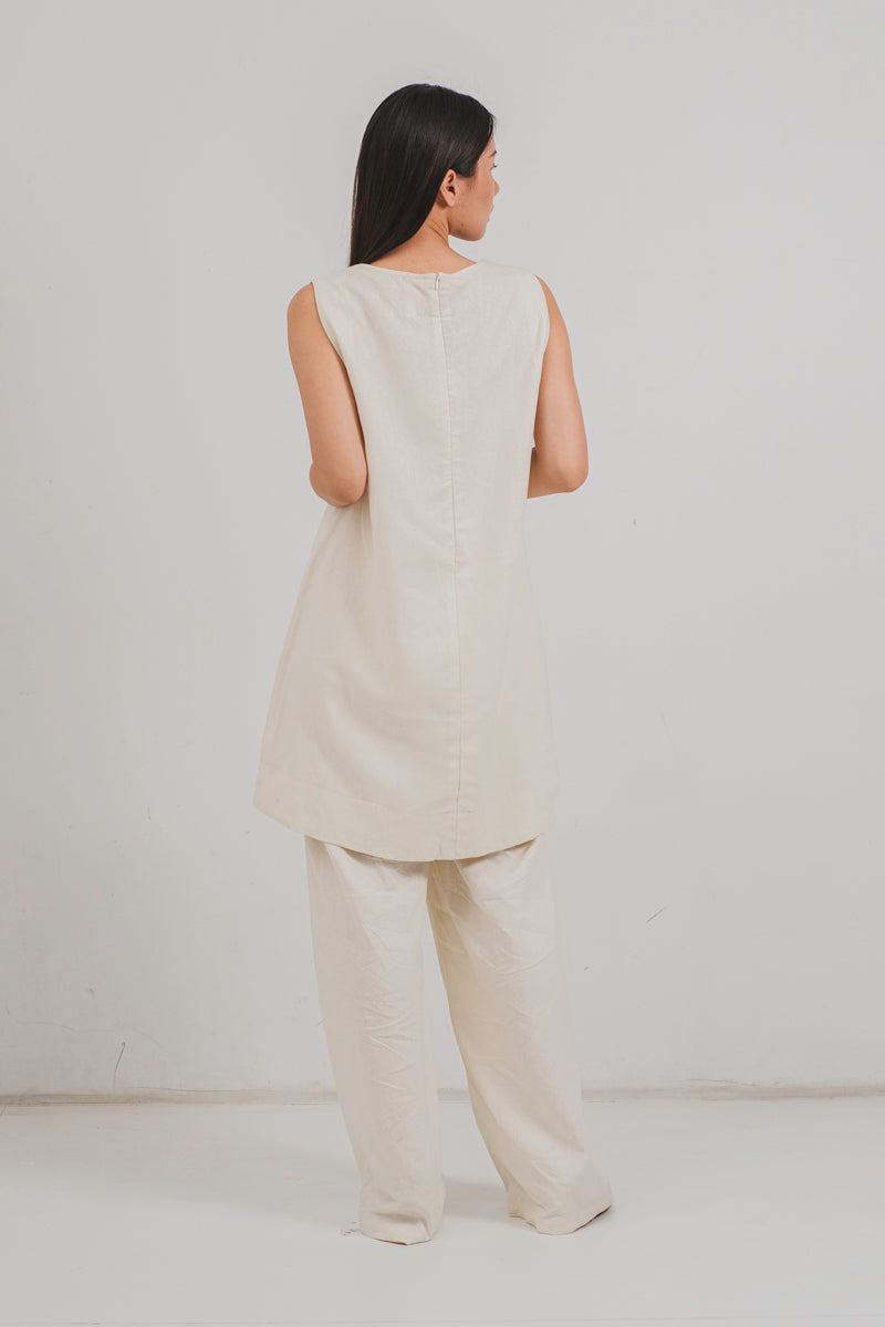 Mindee Mini Dress in Eggwhite