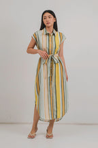 Mimosa Shirt Dress in Jaune
