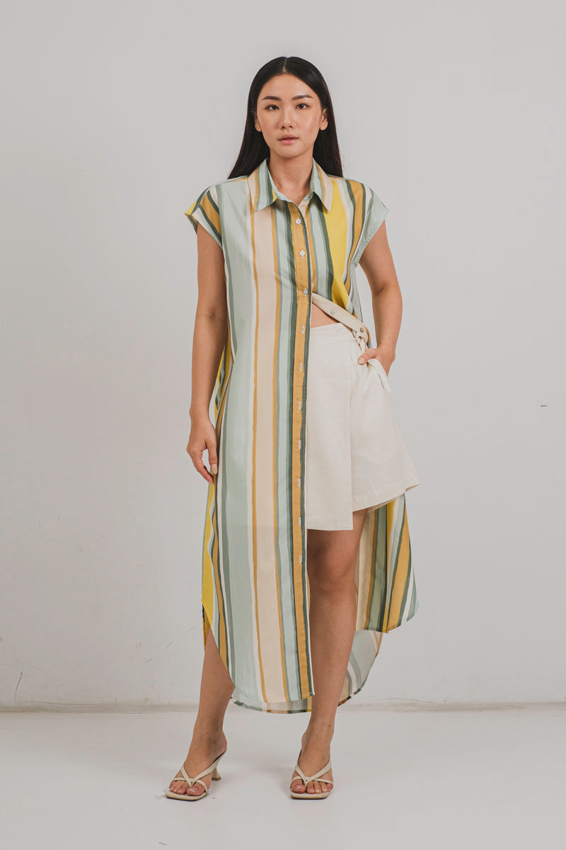 Mimosa Shirt Dress in Jaune