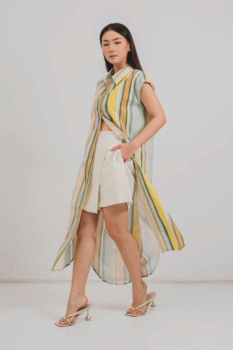 Mimosa Shirt Dress in Jaune