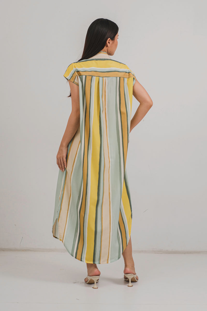 Mimosa Shirt Dress in Jaune