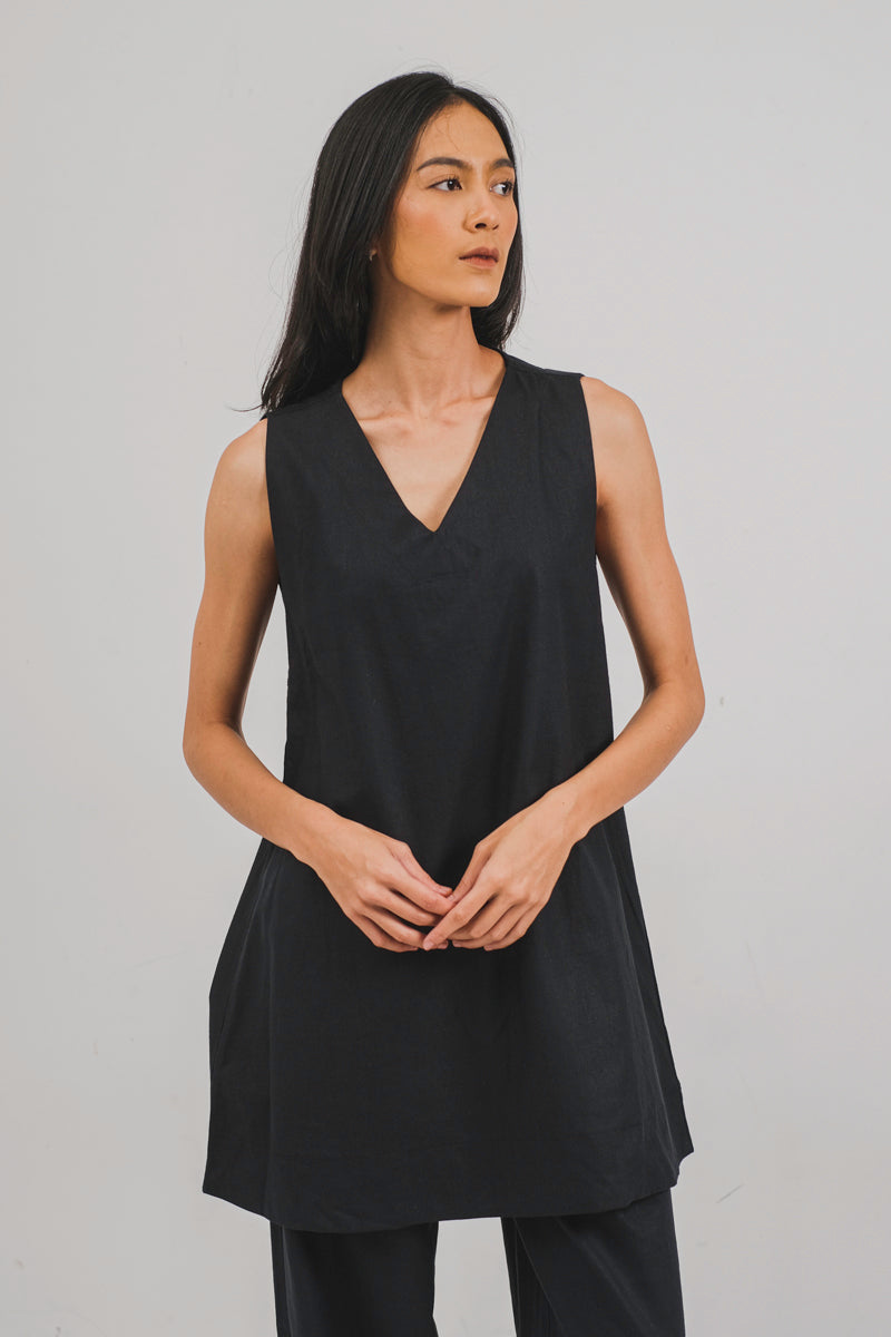 Mindee Mini Dress in Moonless