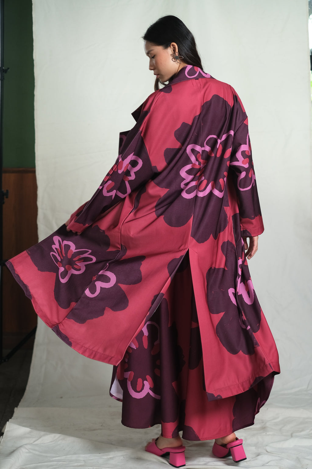 Muscat Duster Coat in Pinot