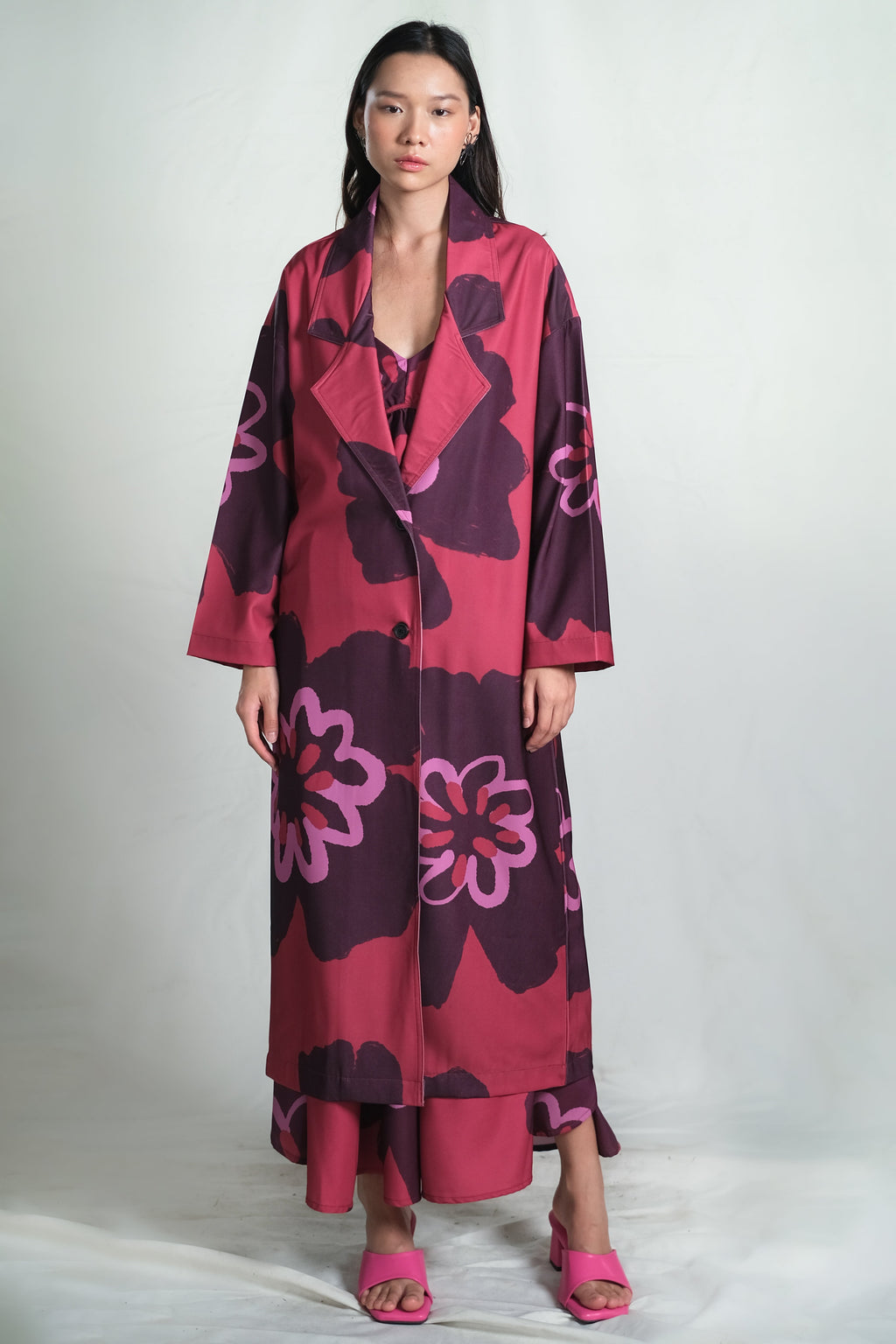 Muscat Duster Coat in Pinot