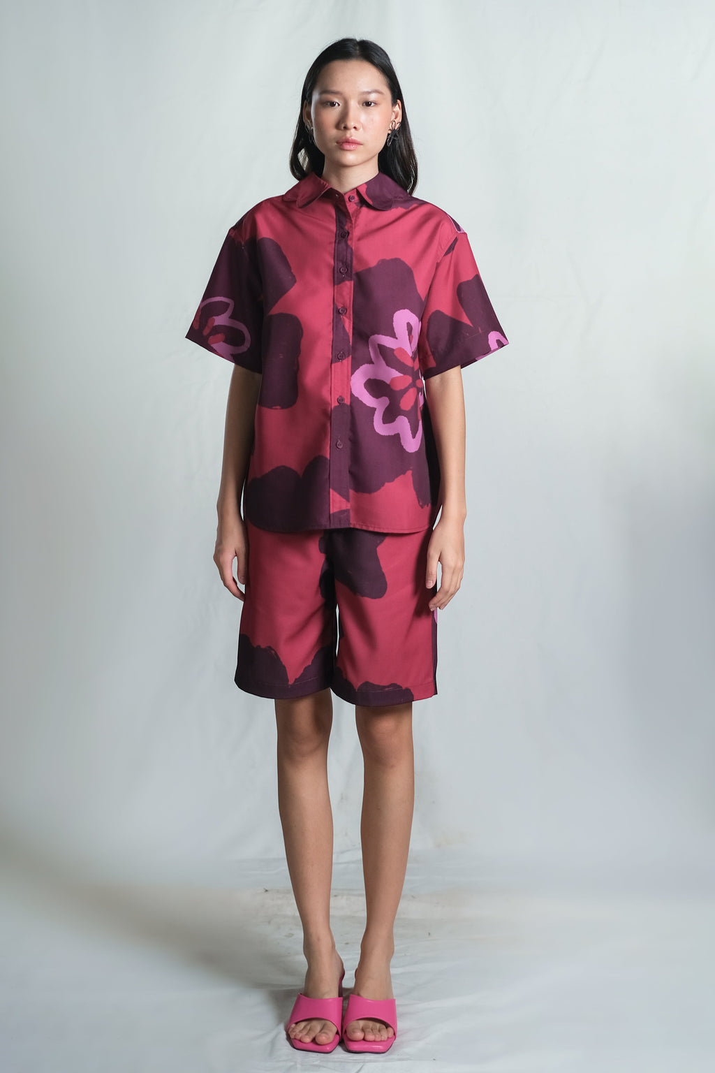 Karra Scallop Shirt in Pinot
