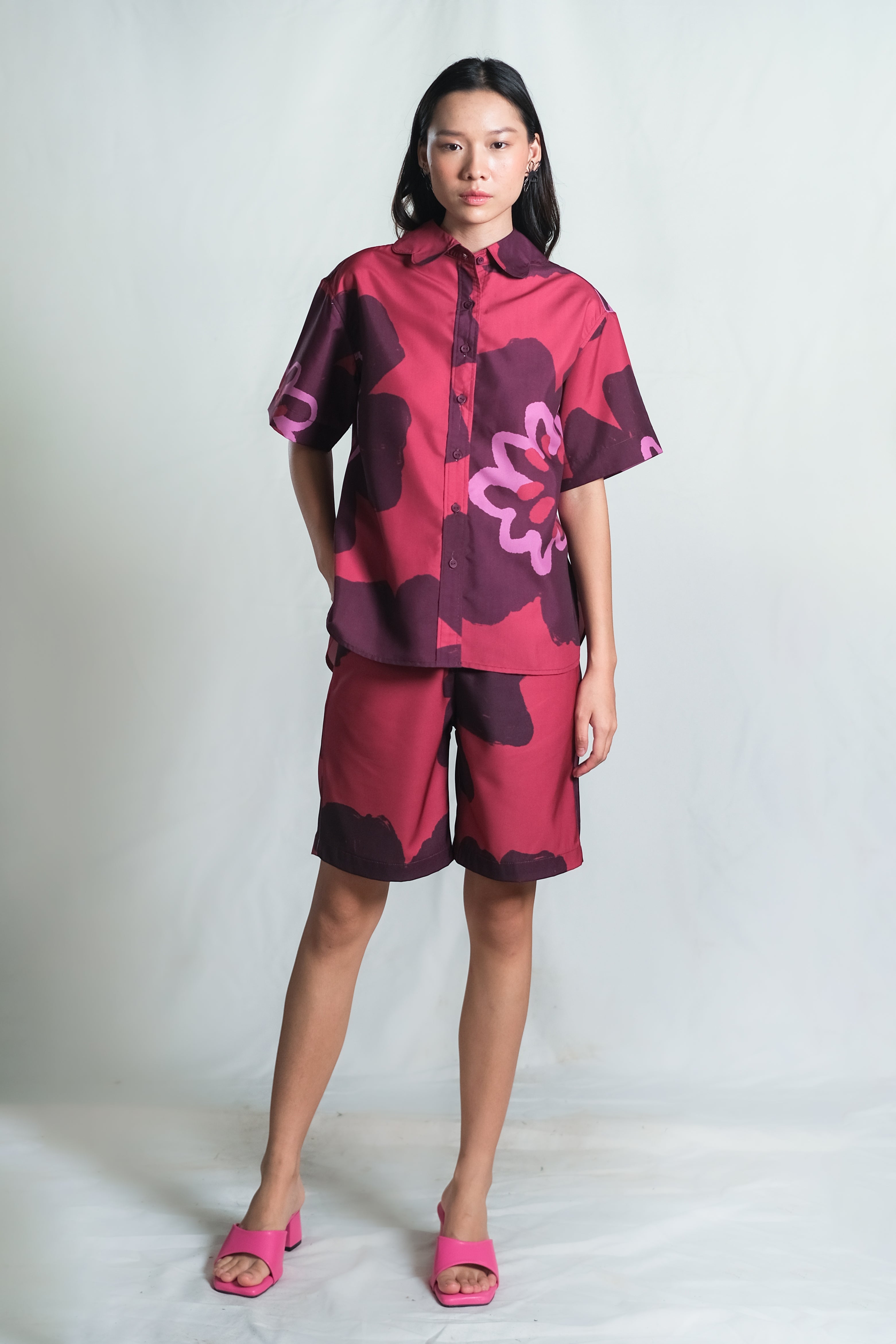 Karra Scallop Shirt in Pinot