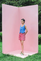 Nora Vest Top in Joy Blue
