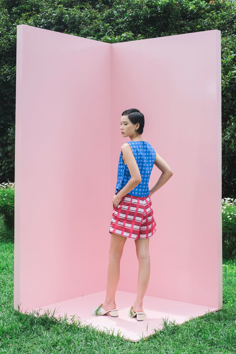 Nora Vest Top in Joy Blue
