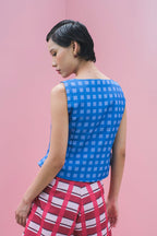 Nora Vest Top in Joy Blue