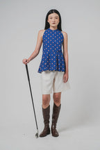 Bridgett Halterneck Top in Navy Spades