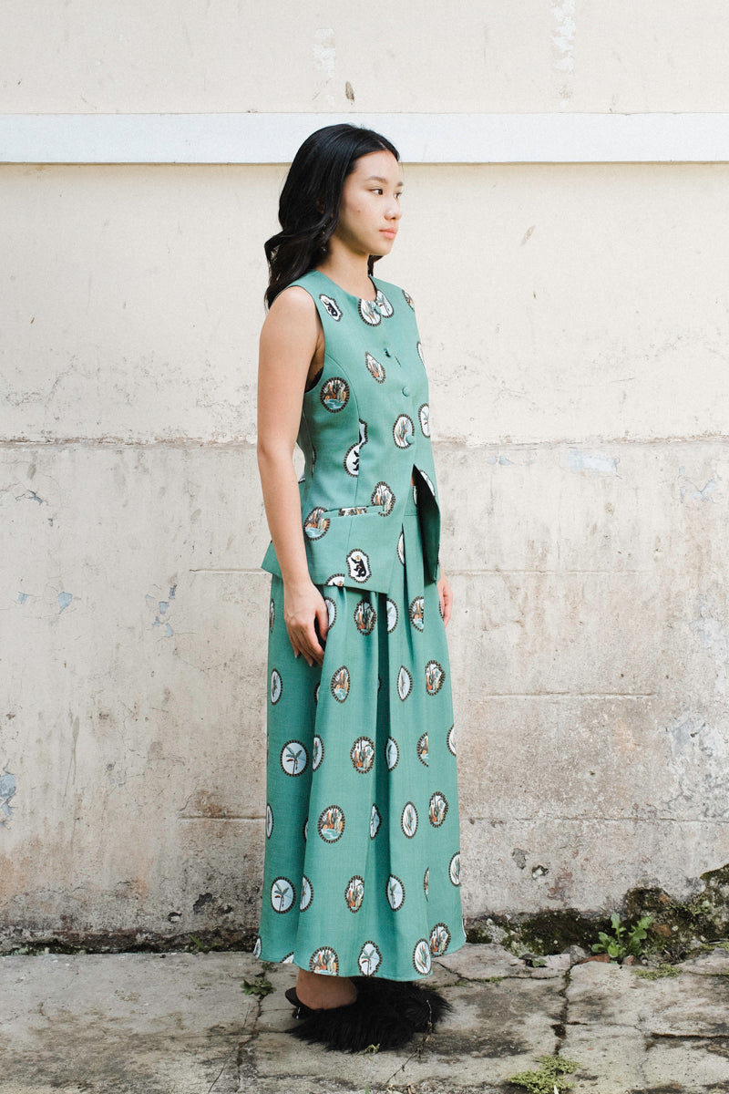 Giana Skirt in Swamp Green