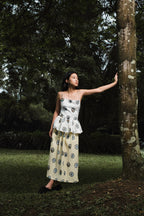 Enya Peplum in Bone White