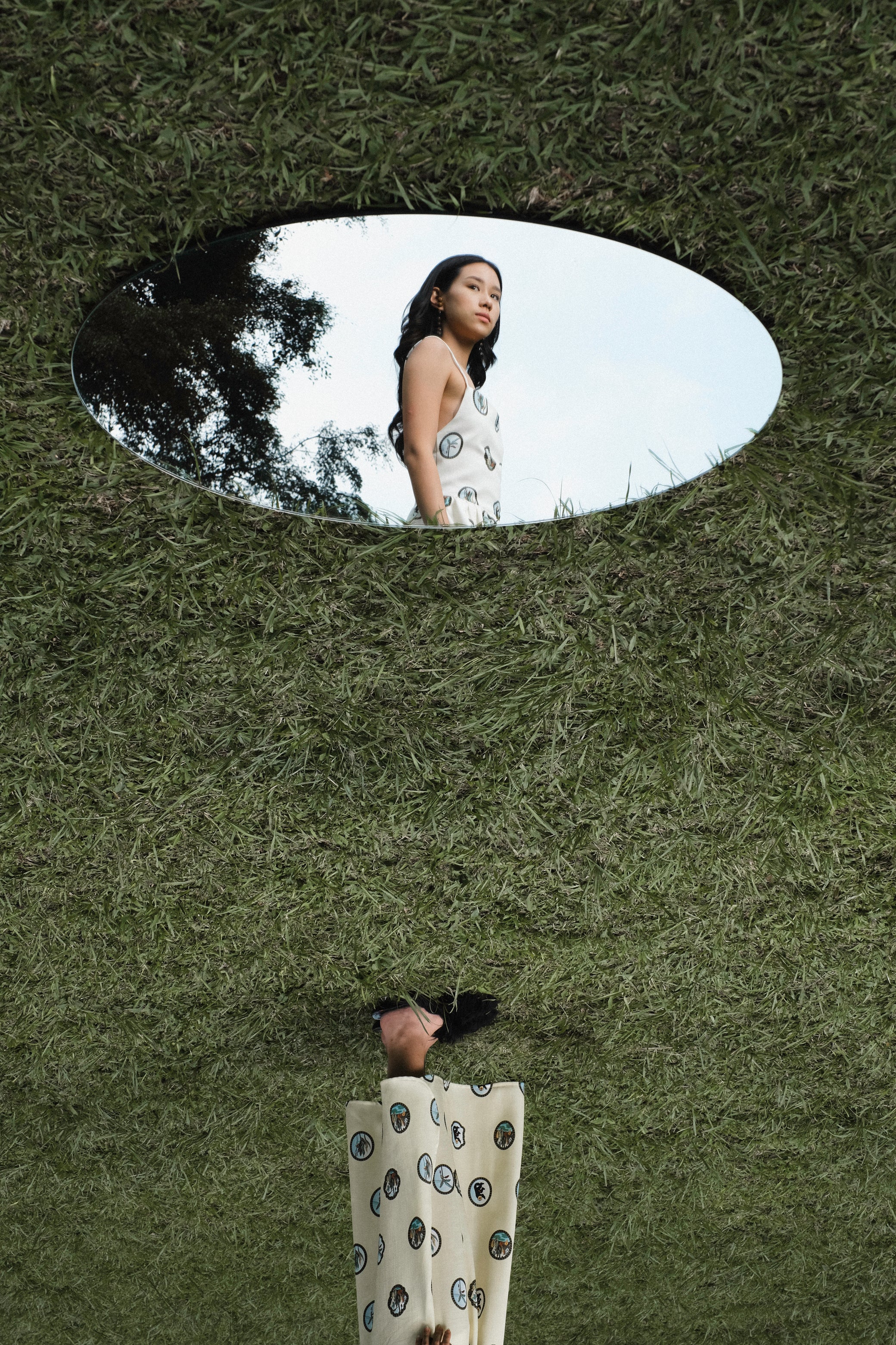 Enya Peplum in Bone White