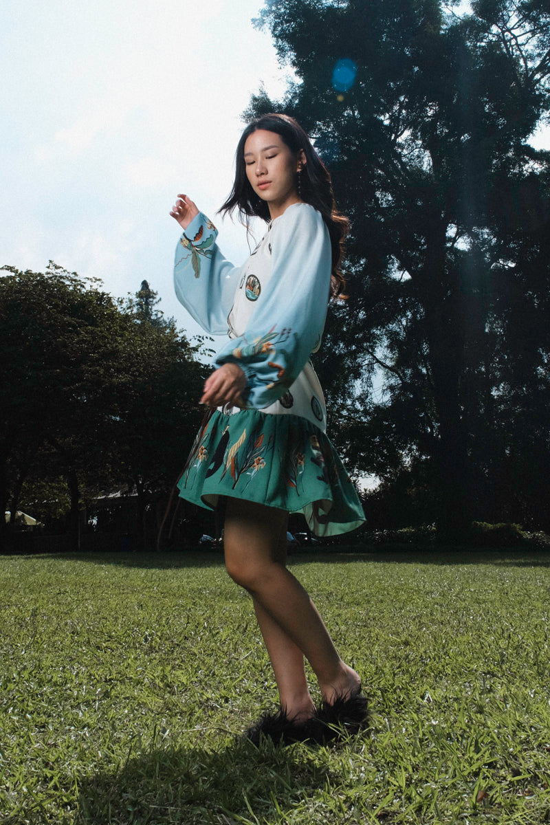 Ari Bohemian Dress in Oasea Print