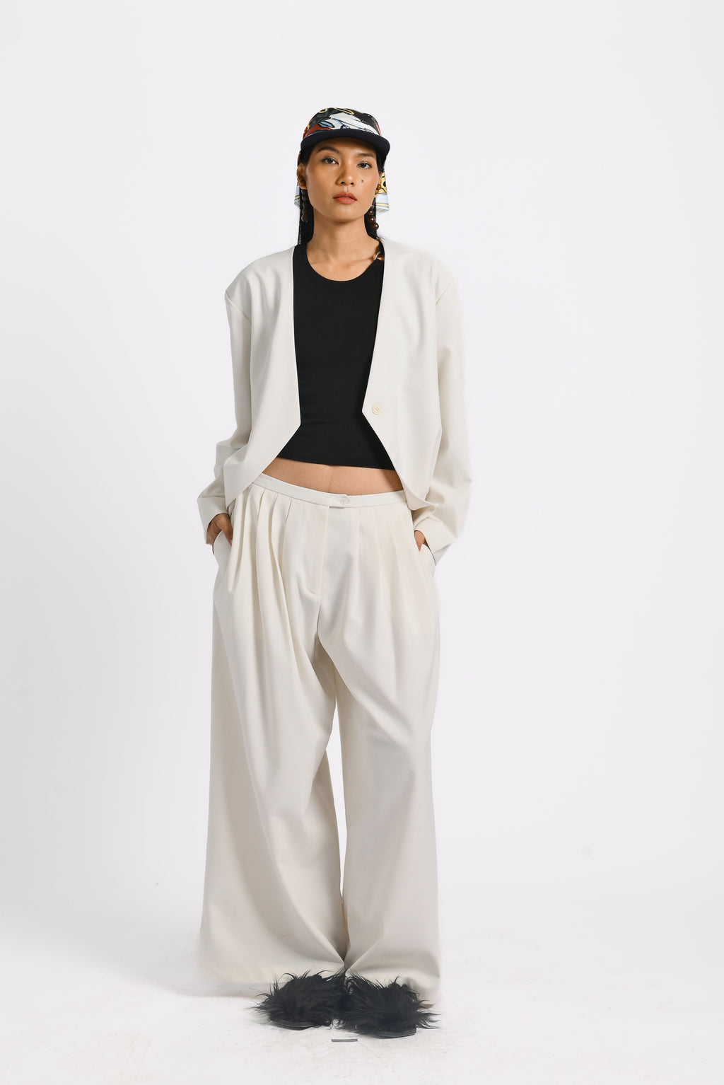 Kina Blazer in Bone White