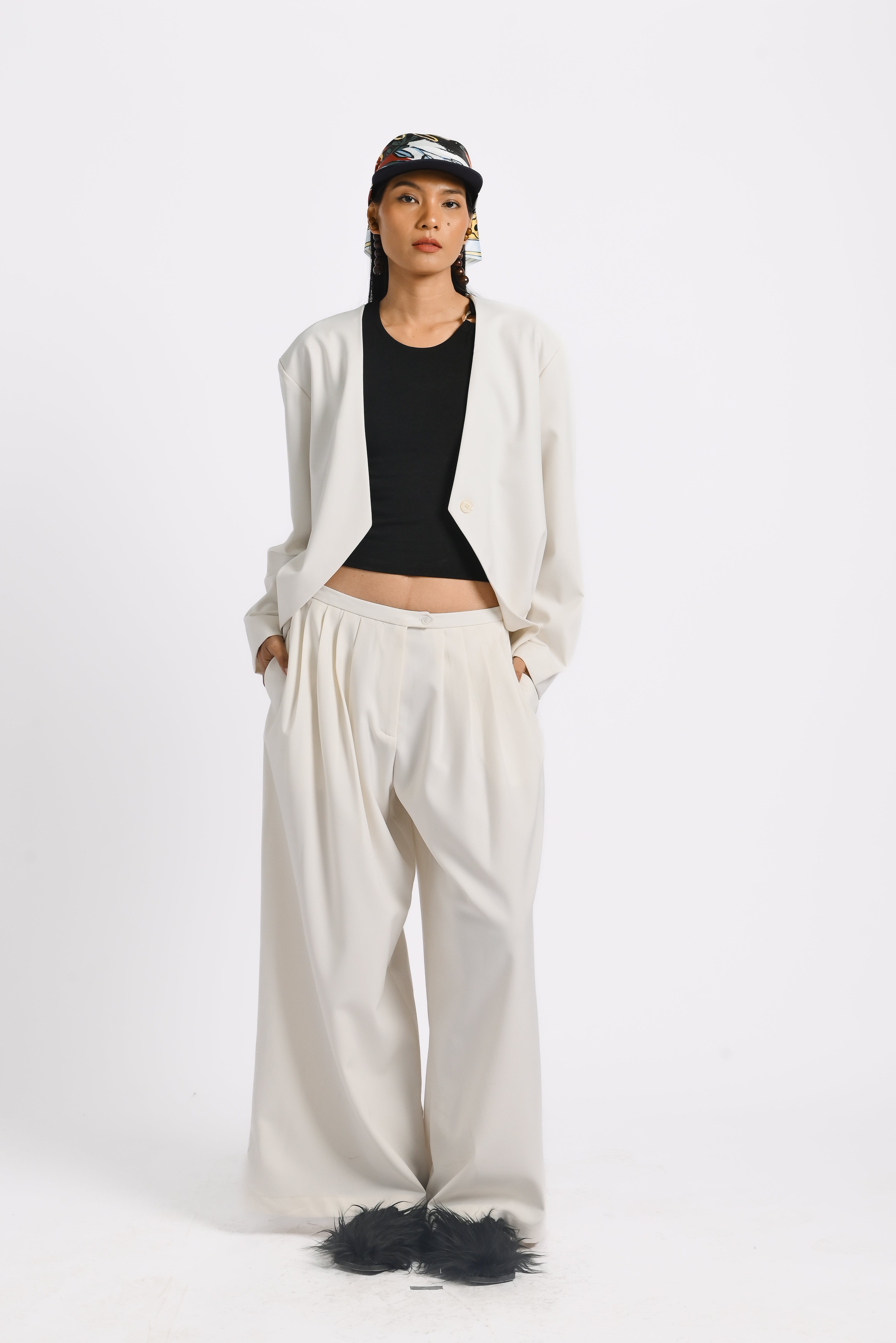 Kina Blazer in Bone White