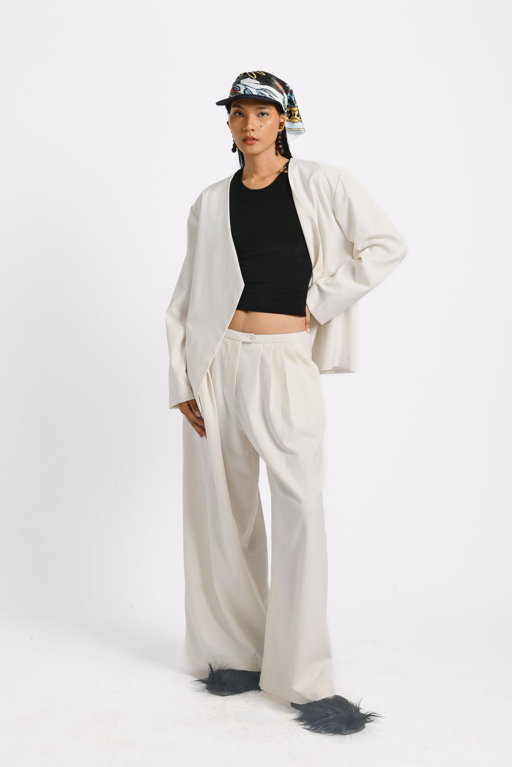 Kina Blazer in Bone White