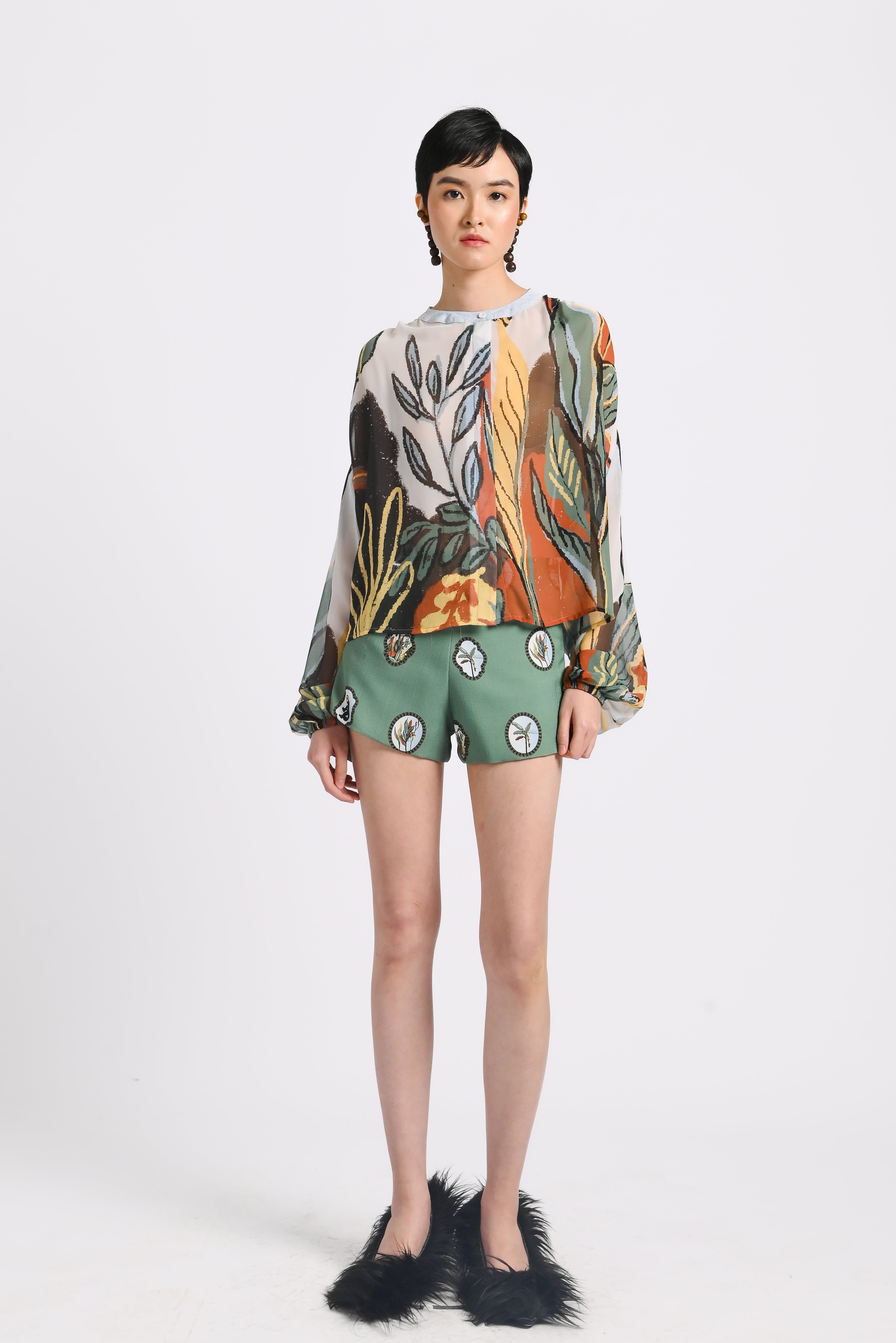 Amara Bohemian Shirt in Oasea Print