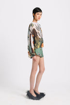 Amara Bohemian Shirt in Oasea Print