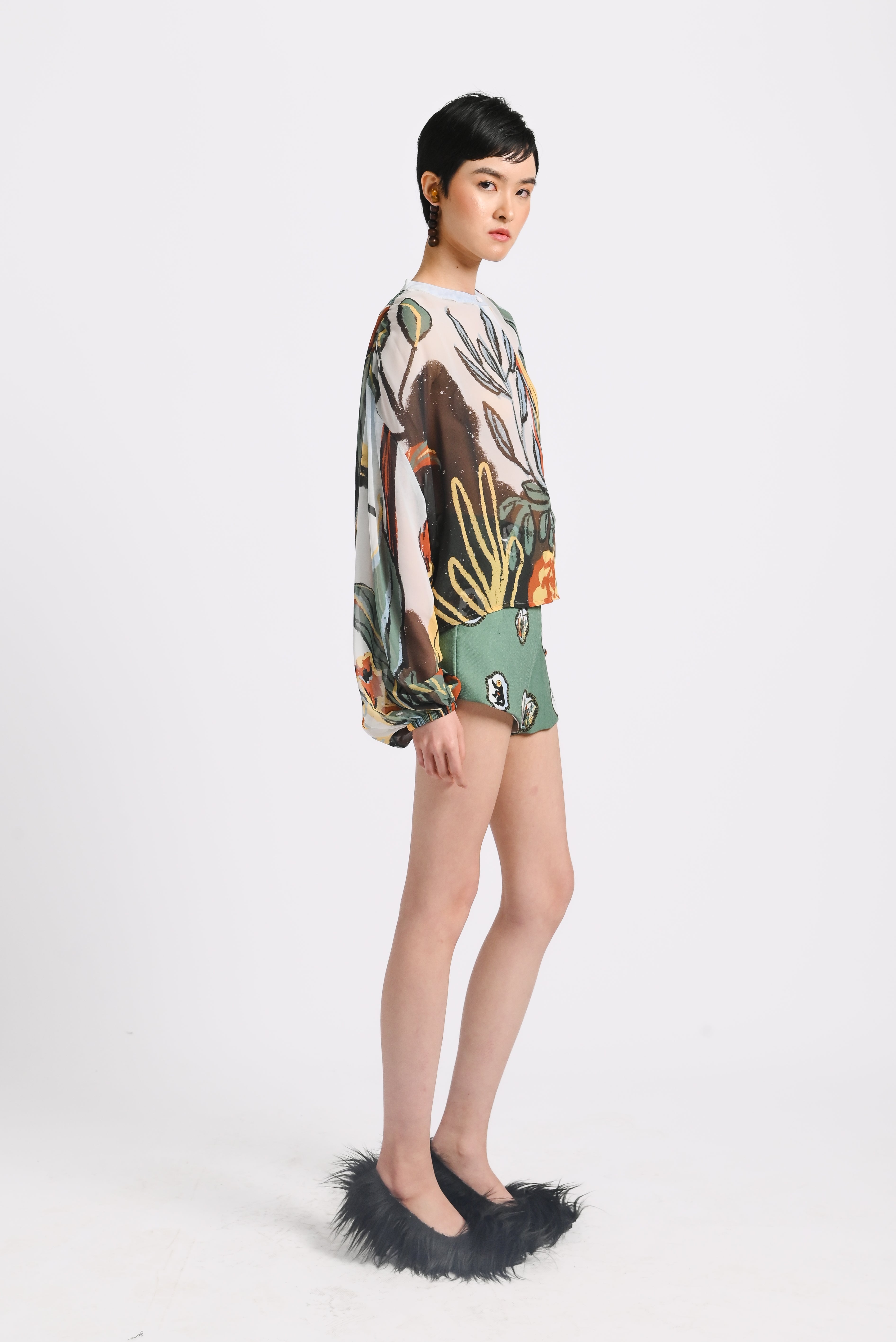 Amara Bohemian Shirt in Oasea Print