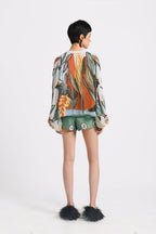 Amara Bohemian Shirt in Oasea Print