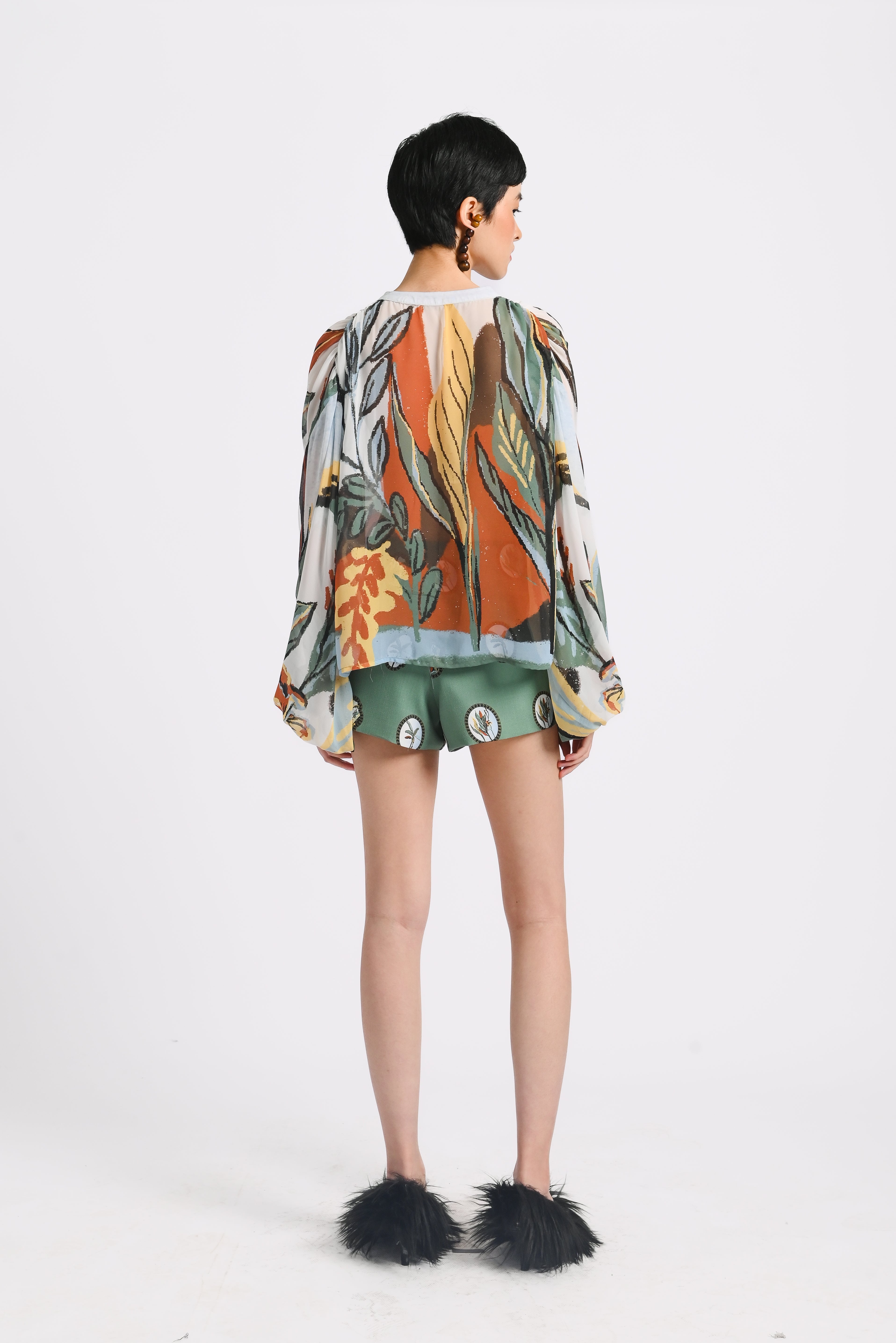 Amara Bohemian Shirt in Oasea Print