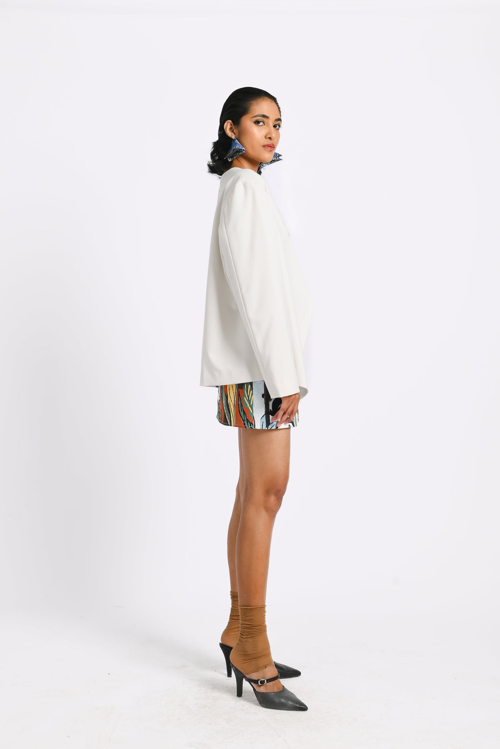 Kina Blazer in Bone White
