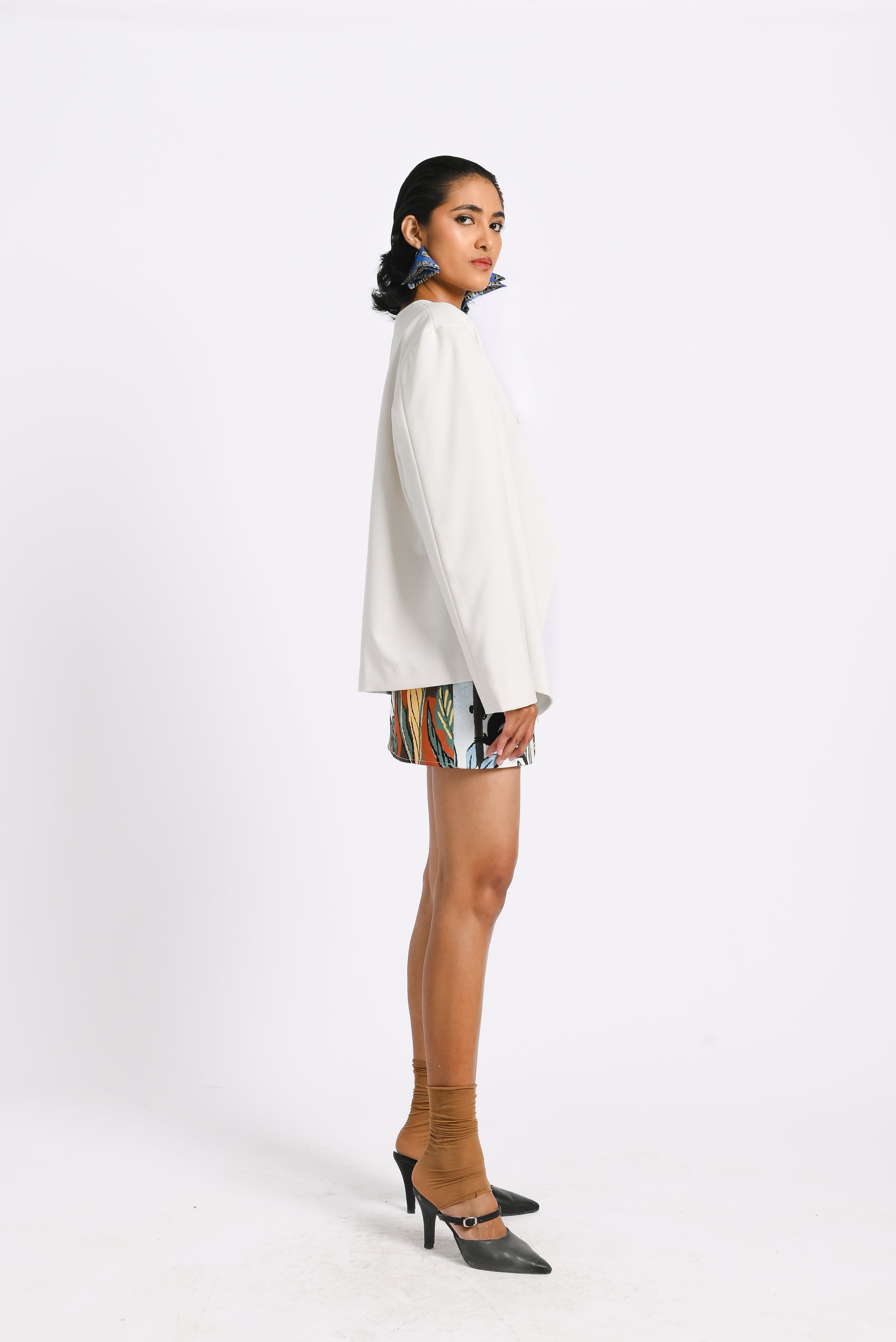 Kina Blazer in Bone White