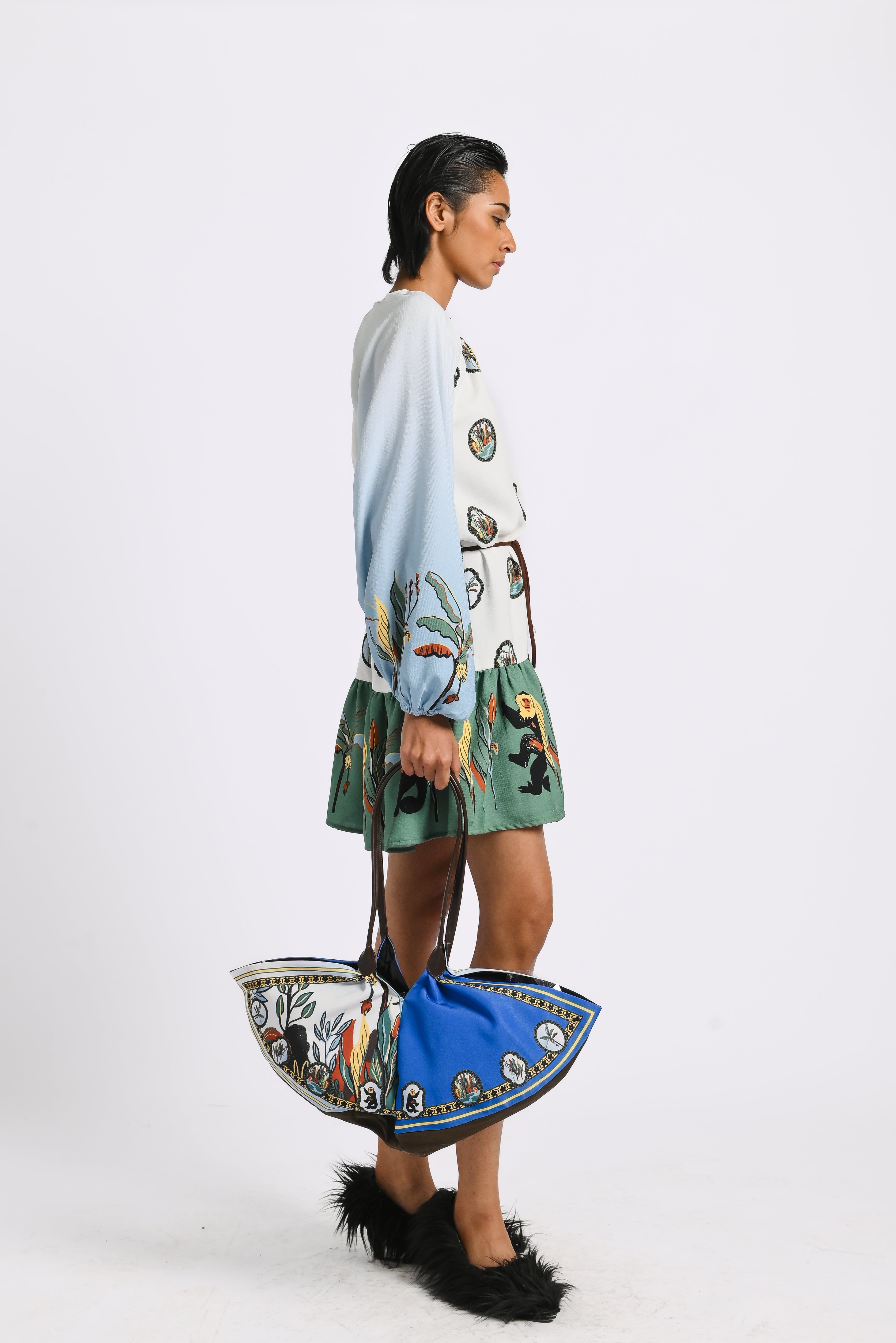 Ari Bohemian Dress in Oasea Print