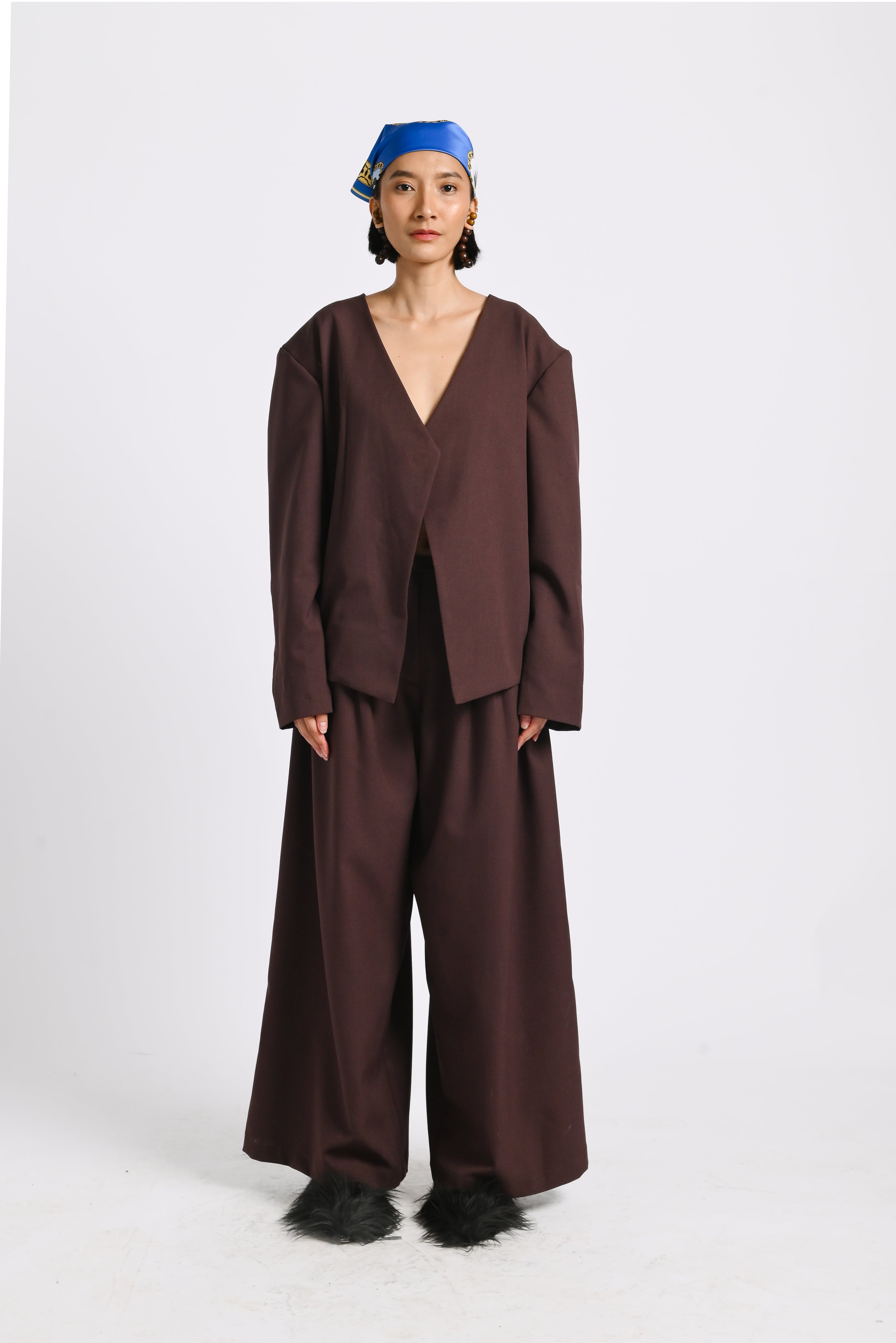Kina Blazer in Pecan Brown