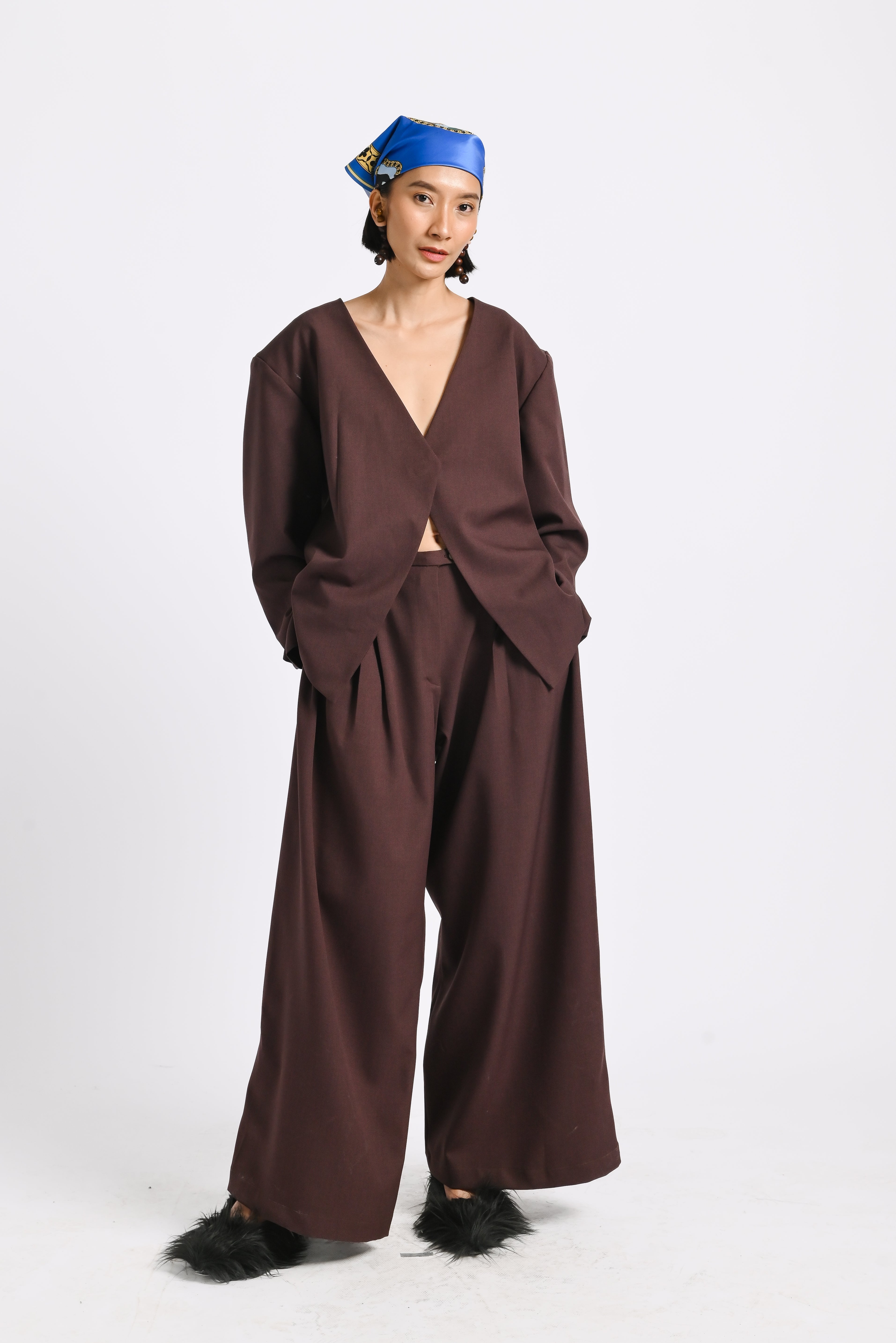 Kina Blazer in Pecan Brown
