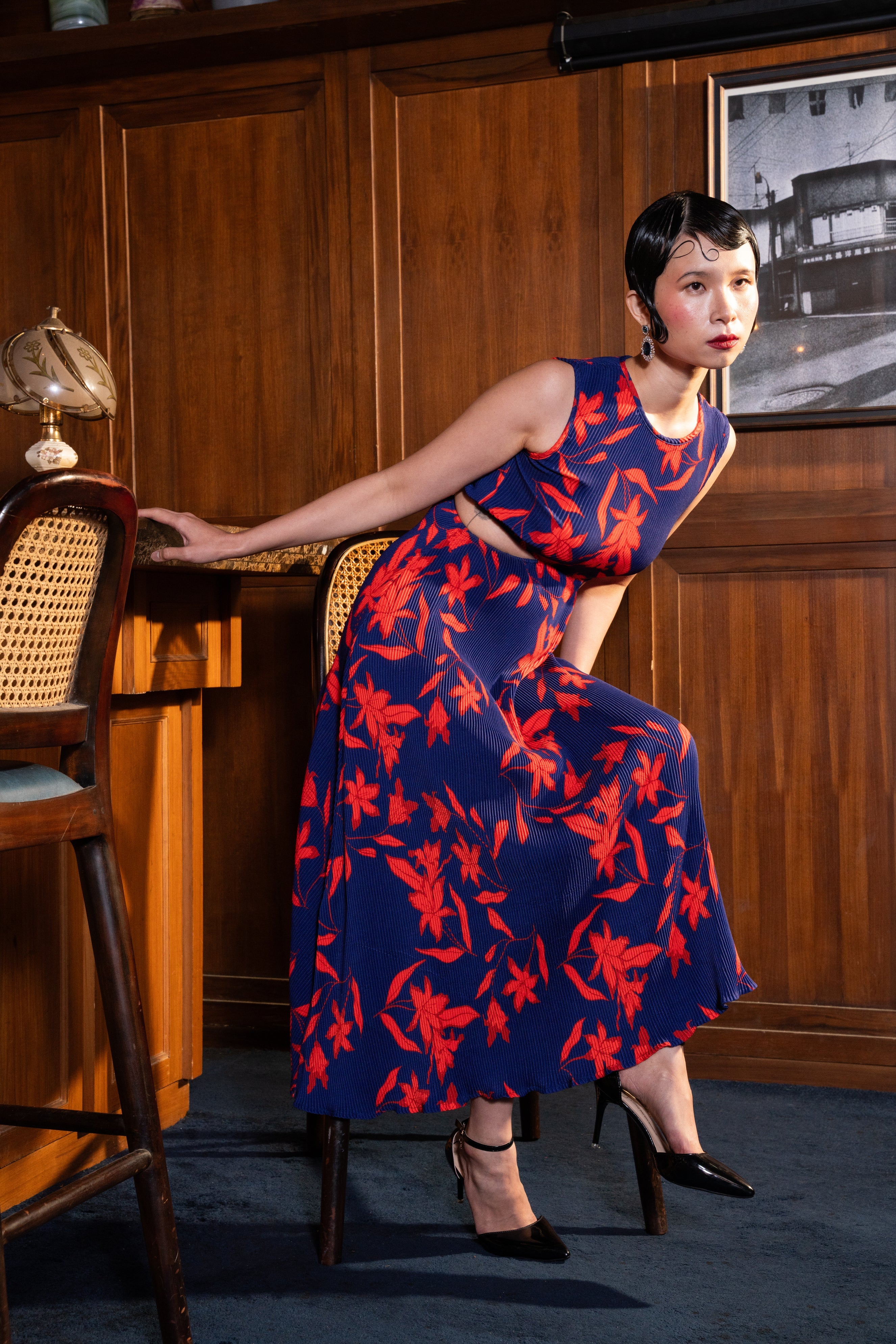 Arianna Dress in Red Midnight