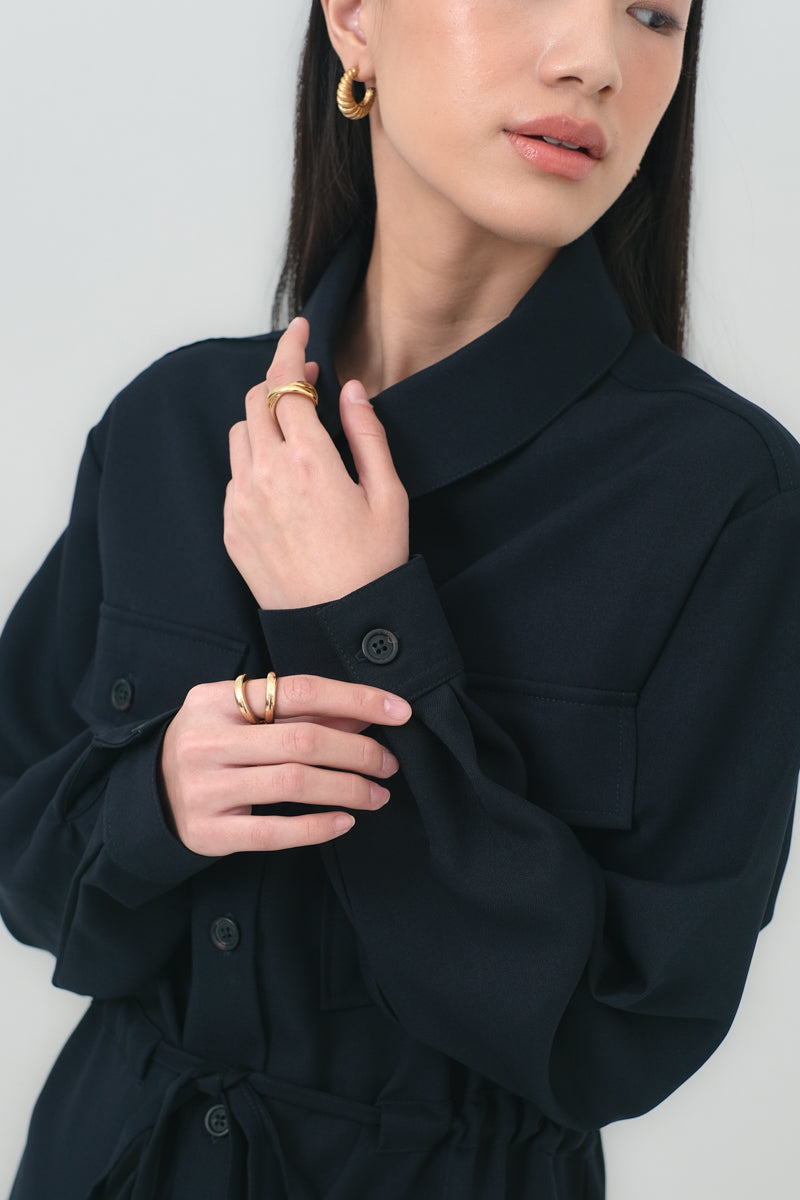 Zayn Parka Jacket in Midnight