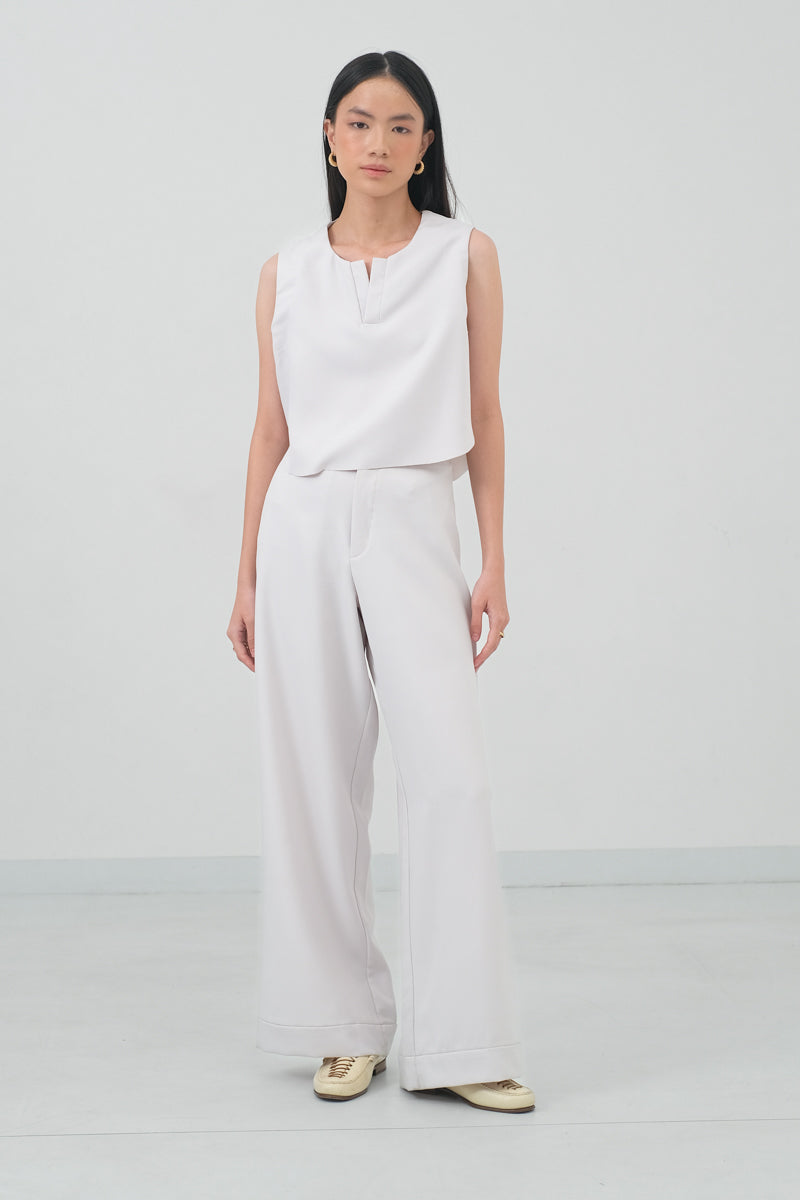 Jude Crop Top in Light Ash