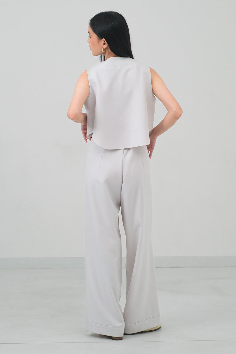 Jude Crop Top in Light Ash